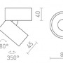 Downlight - RED R14425 ALBANO přisazená bílá černý chrom 230V LED 5W 3000K - RED - DESIGN RENDL - foto 6