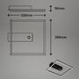 Hranatá - BRILO 3770015 LED stropní svítidlo se senzorem a časovačem 32cm 14W 1400lm černá - BRILONER - foto 6