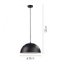 Polokoule - LD 11728-18 Kolekce Schöner Wohnen závěsné svítidlo ALI, černá, vhodné pro LED žárovky - JUST LIGHT - foto 6