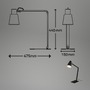 Stolní lampy pracovní - BRILO 7467015 Stolní lampa, 43 cm, 1x E27, max. 10W, černá - BRILONER - foto 6