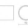 Přisazená - RED R13623 SENZA R stropní antracitová čiré sklo 230V LED 6W IP54 3000K - RED - DESIGN RENDL - foto 6