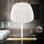 Stolní lampy dekorační - BRILO 7553016 Nabíjecí stolní lampa Riffle - 36,5 cm, 2W, 200lm, IP44, bezdrátová, LED, stmívatelná, dotykový vypínač, bílé - BRILO - foto 6