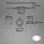 Kruhová - BRI 7057-434 LED vestavná svítidla 3ks sada, pr.8,6 cm, 3x LED, 3 W, 350 lm, matný chrom - BRILONER - foto 6