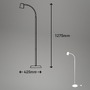 Stojací lampy - BRILO 1476016 Stojací svítidlo, 127,5 cm, 1x GU10, max. 9W, bílé - BRILO - foto 6