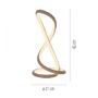 Stolní lampy dekorační - PN 4352-39 LED stolní lampa TWIST moderní design, písková barva, 2700K - PAUL NEUHAUS - foto 6