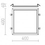 Hranatá - RED R12062 STRUCTURAL LED 40x40 zápustná bílá 230V LED 40W 3000K - RED - DESIGN RENDL - foto 6