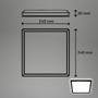 Hranatá - BRILO 7516415 Tava LED stropní svítidlo, ploché, přímé a nepřímé osvětlení, 1900 lm, 16 W, černá, 24x24 cm - BRILO - foto 6