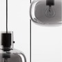 Vícečetná - NV 9236530 Závěsné svítidlo CINZIA kouřové sklo černý kabel černá kovová základna E27 3x12W 230V IP20 bez žárovky - NOVA LUCE - foto 6