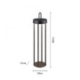 Dekorační - LD 19301-18 ANSELM LED stolní lampa na baterie černá 50cm dotykový stmívač IP44 zahradní svítidlo 2700K - JUST LIGHT - foto 6
