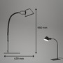 Stolní lampy pracovní - BRILO 7407-015 Stolní lampa, 23 cm, 1x. E27, max. 10 W, černá - BRILO - foto 6