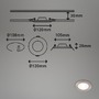 Kruhová - BRI 7115432 3ks sada LED vestavné svítidlo, pr. 12 cm, 7 W, matný nikl (starý kód: BRI 7115-432) - BRILONER - foto 6