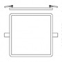 Hranatá - RED R12786 HUE SQ 22 zápustná černý chrom 230V LED 24W 3000K - RED - DESIGN RENDL - foto 6