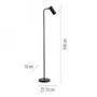 Stojací lampy - LD 11345-18 Kolekce Schöner Wohnen LED stojací svítidlo RIK, černá, otočné a nastavitelné, šňůrový vypínač, 3000K - JUST LIGHT - foto 6