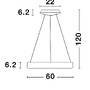 Kruhová - NV 9453452 Závěsné svítidlo RANDO THIN bílý hliník a akryl LED 50W 230V 3000K IP20 stmívatelné - NOVA LUCE - foto 6