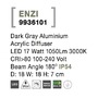 Nástěnná - NV 9936101 Venkovní nástěnné svítidlo ENZI tmavě šedý hliník akrylový difuzor LED 15W 3000K 100-240V 180st. IP54 - NOVA LUCE - foto 6