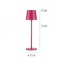 Stolní lampy dekorační - LD 19251-87 Nabíjecí svítidlo na láhev, s přídavnou nohou, růžová, 3000K - JUST LIGHT - foto 6