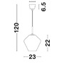 Kónická - NV 9724102 Závěsné svítidlo VEIRO chromové sklo / černý kov / černý kabel E27 1x12W 230V IP20 bez žárovky - NOVA LUCE - foto 6