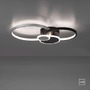 Kruhová - LD 14548-18 PAPILON LED stropní svítidlo, černá, hliník, 4 kruhy, teplá bílá, úsporné 3000K - LEUCHTEN DIREKT / JUST LIGHT - foto 6