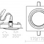 Hranatá - RED R12700 PASADENA G53 SQ I bílá 12V G53 50W - RED - DESIGN RENDL - foto 6