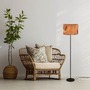 Stojací lampy - BRI 1853014 Mata stojanová lampa, dekor s lístky, nožní vypínač, kávová barva - BRILONER - foto 6