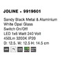 Dekorativní - NV 9919601 Nástěnné svítidlo JOLINE černý kov a hliník bílé opálové sklo vypínač na těle LED 1x6W 230V 3200K IP20 - NOVA LUCE - foto 6