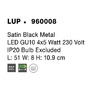 Bodová - NV 960008 Bodové svítidlo LUP saténový černý kov GU10 4x5W 230V IP20 bez žárovky - NOVA LUCE - foto 6