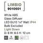 Nástěnná - NV 9010601 Venkovní nástěnné svítidlo LIMBIO bílý ABS skleněný difuzor GU10 1x7W bez žárovky IP44 světlo dolů - NOVA LUCE - foto 6