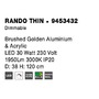 Kruhová - NV 9453432 Závěsné svítidlo RANDO THIN broušený zlatý hliník a akryl LED 30W 230V 3000K IP20 stmívatelné - NOVA LUCE - foto 6