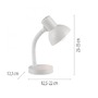 Stolní lampy pracovní - LD 11080-16 stolní lampa bílá s vypínačem na psací stůl, na noční stolek - JUST LIGHT - foto 6