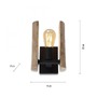 Dekorativní - LD 15701-79 LOG LED nástěnné svítidlo, přírodní dřevo, rustikální, černá, 1 ramenné - LEUCHTEN DIREKT / JUST LIGHT - foto 6