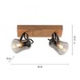 Bodová - LD 11448-79 GREEN LANG LED stropní svítidlo 2 ramenné přírodní dřevo dub nastavitelné - LEUCHTEN DIREKT / JUST LIGHT - foto 6