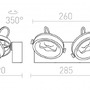 Bodová - RED R13106 KELLY LED II DIMM nástěnná bílá 230V LED 2x12W 24° 3000K - RED - DESIGN RENDL - foto 6