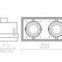 Bezrámečková - RED R12053 ELECTRA II černá 230V GU10 2x50W - RED - DESIGN RENDL - foto 6