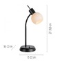 Stolní lampy dekorační - LD 12156-18 LOKI LED stolní lampa černá vypínač flexibilní nastavitelné 3000K - JUST LIGHT - foto 6
