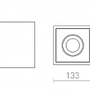 Sádrová - RED R13438 COLES SQ stropní sádrová 230V LED GU10 15W - RED - DESIGN RENDL - foto 6