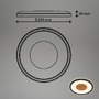 Kruhová - BRILO 3850015 Sufit Wood LED stropní svítidlo ploché, dřevěný dekor, přímé a nepřímé osvětlení, černá - BRILO - foto 6