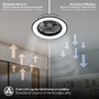 Ventilátory - BRILO 3801015 LED stropní svítidlo s ventilátorem, 5 rychlostí, dálkový ovladač, CCT, černé - BRILO - foto 6
