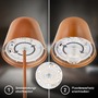 Stolní lampy dekorační - BRILO 7510013 Calida stolní lampička - 2,5W, 200lm, nabíjecí, LED, stmívatelné, RGBW, uchycení na láhev, bronzová - BRILO - foto 6