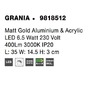 S ramenem - NV 9818512 Nástěnné svítidlo GRANIA matný zlatý hliník a akryl LED 6.5W 230V 3000K IP20 - NOVA LUCE - foto 6
