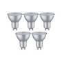 GU10/GZ10 - P 29235 Standard 230V LED reflektor GU10 5ks sada 4,9W 2700K hliník - PAULMANN - foto 6