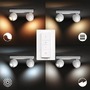 SmartHome Paul Neuhaus - PH 50472/31/P6 Hue White Ambiance Bodové svítidlo Philips Buckram BT 50472/31/P6 LED GU10 2x5W 2x350lm 2200-6500K 230V, bílé s dálkovým ovladačem a Bluetooth - PHILIPS HUE (915005918301) - foto 6