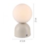 Stolní lampy dekorační - LD 19218-39 Kolekce Schöner Wohnen LED bateriové stolní svítidlo RUDI, písková barva, nabíjecí přes USB, 3000-6000K - JUST LIGHT - foto 6