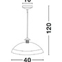 Polokoule - NV 9112141 Závěsné svítidlo BENITO bílá a zlatá ozdobné sklo E27 1x12W 230V IP20 bez žárovky - NOVA LUCE - foto 6