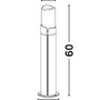 Sloupková - NV 9209212 Venkovní sloupkové svítidlo PYRO tmavě šedý hliník bílý akryl E27 1x12W 220-240V IP54 bez žárovky - NOVA LUCE - foto 6