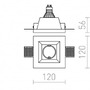Sádrová - RED R12355 DAG SQ zápustná sádrová 230V GU10 35W - RED - DESIGN RENDL - foto 6