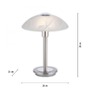 Stolní lampy dekorační - PN 4026-55 ENOVA LED stolní lampa stříbrná alabastrový dekor sklo 3 krokové dotykový stmívač 3000K - PAUL NEUHAUS - foto 6