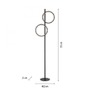 Stojací lampy - LD 15396-18 MINI RITUS LED stojací svítidlo černé jednoduchý design nožní vypínač teplá bílá 3000K - JUST LIGHT - foto 6