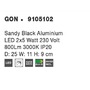 Bodová - NV 9105102 Bodové svítidlo GON černý hliník LED 2x5W 230V 3000K IP20 - NOVA LUCE - foto 6