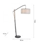Stojací lampy - LD 14185-16 GREEN SOFI LED stojací svítidlo černé s imitací dřeva šňůrový vypínač nadčasový design - LEUCHTEN DIREKT / JUST LIGHT - foto 6