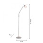 Stojací lampy - PN 400-55 PINO LED stojací svítidlo stříbrná opálové sklo 3 krokové dotykový stmívač nastavitelné 3000K - PAUL NEUHAUS - foto 6